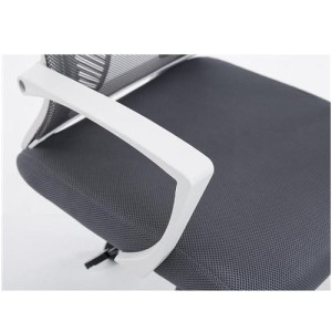 Silla de oficina CUBA WHITE con Soporte Dorsal y Asiento Acolchado, en Negro