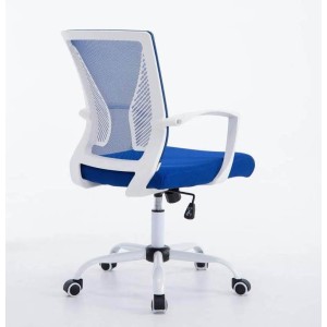 Silla de oficina CUBA WHITE con Soporte Dorsal y Asiento Acolchado, en Negro