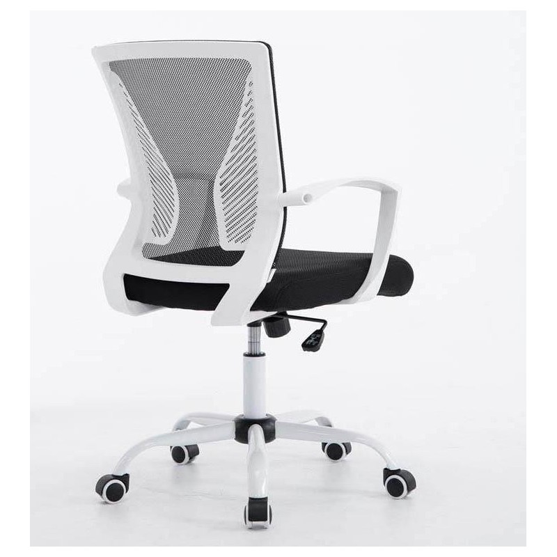 Silla de oficina CUBA WHITE con Soporte Dorsal y Asiento Acolchado, en Negro