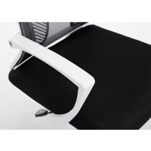 Silla de oficina CUBA WHITE con Soporte Dorsal y Asiento Acolchado, en Negro