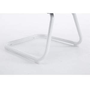 Silla de confidente CUBA WHITE V con Soporte Dorsal y Asiento Acolchado, en Negro