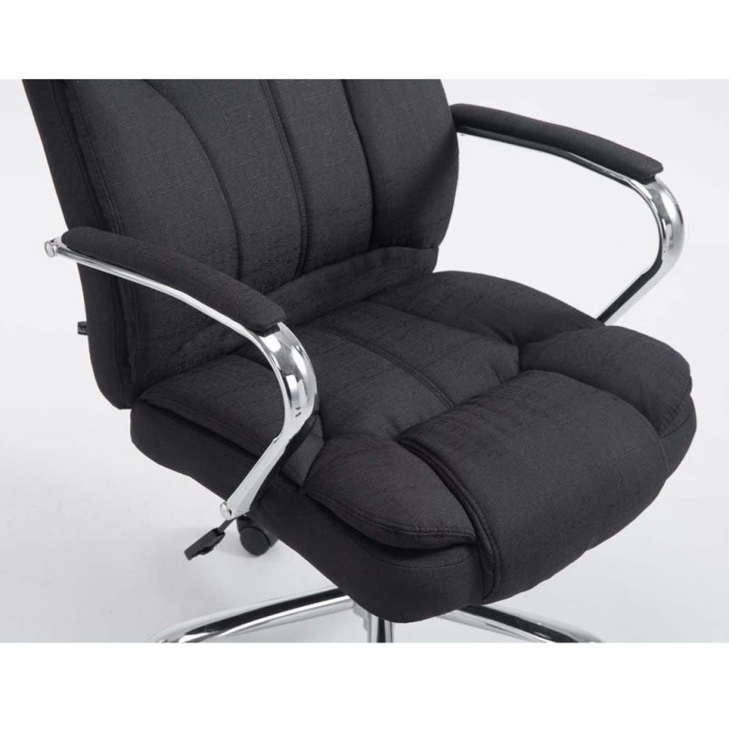 Sillón de oficina KANSAS TELA, Gran calidad, resistente hasta 150kg!!, en color Negro