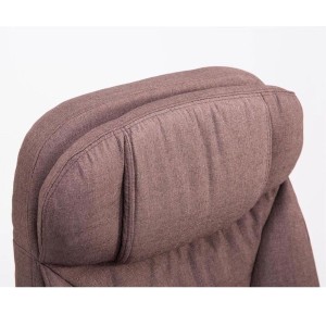 Sillón de Oficina AUSTIN, reclinable en varias posiciones y con reposapiés extensible en tela color negro