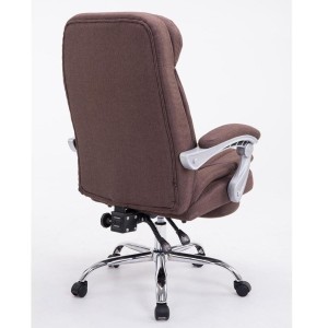 Sillón de Oficina AUSTIN, reclinable en varias posiciones y con reposapiés extensible en tela color negro