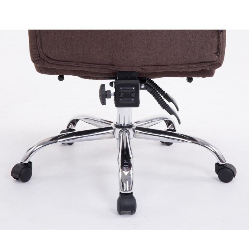 Sillón de Oficina AUSTIN, reclinable en varias posiciones y con reposapiés extensible en tela color negro