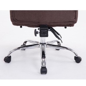 Sillón de Oficina AUSTIN, reclinable en varias posiciones y con reposapiés extensible en tela color negro