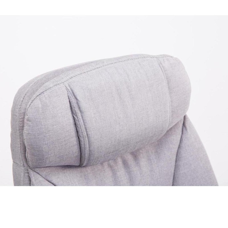 Sillón de Oficina AUSTIN, reclinable en varias posiciones y con reposapiés extensible en tela color negro