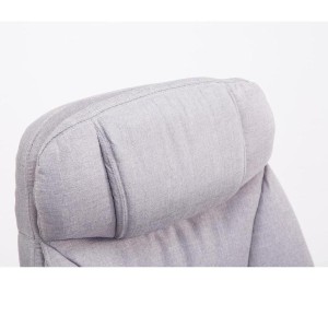 Sillón de Oficina AUSTIN, reclinable en varias posiciones y con reposapiés extensible en tela color negro