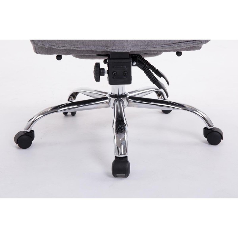 Sillón de Oficina AUSTIN, reclinable en varias posiciones y con reposapiés extensible en tela color negro