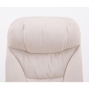 Sillón de Oficina AUSTIN, reclinable en varias posiciones y con reposapiés extensible en tela color negro