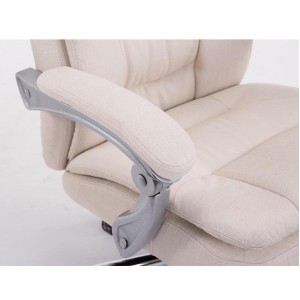 Sillón de Oficina AUSTIN, reclinable en varias posiciones y con reposapiés extensible en tela color negro