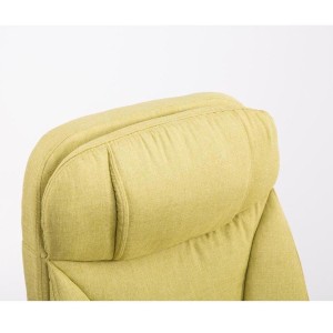 Sillón de Oficina AUSTIN, reclinable en varias posiciones y con reposapiés extensible en tela color negro