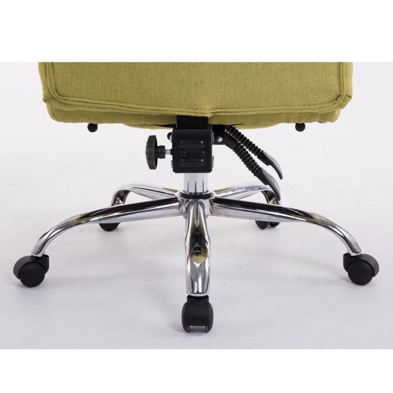 Sillón de Oficina AUSTIN, reclinable en varias posiciones y con reposapiés extensible en tela color negro