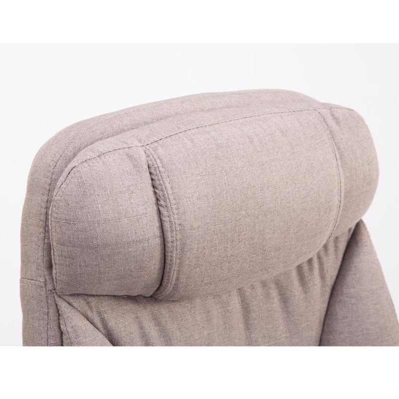 Sillón de Oficina AUSTIN, reclinable en varias posiciones y con reposapiés extensible en tela color negro