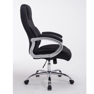 Sillón de oficina BOSTON TELA en acero acolchado, hasta 150kg, color Negro