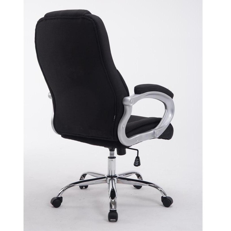 Sillón de oficina BOSTON TELA en acero acolchado, hasta 150kg, color Negro