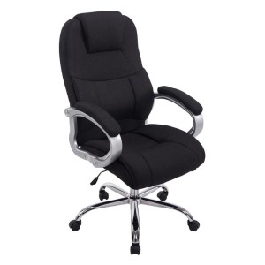 Sillón de oficina BOSTON TELA en acero acolchado, hasta 150kg, color Negro