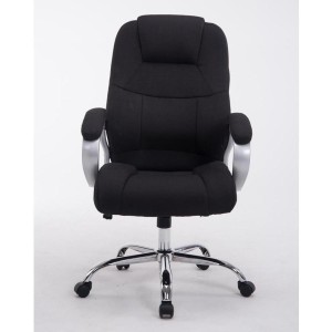 Sillón de oficina BOSTON TELA en acero acolchado, hasta 150kg, color Negro