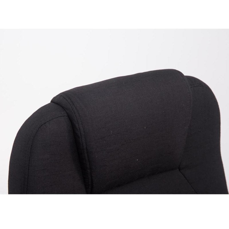 Sillón de oficina BOSTON TELA en acero acolchado, hasta 150kg, color Negro