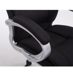 Sillón de oficina BOSTON TELA en acero acolchado, hasta 150kg, color Negro