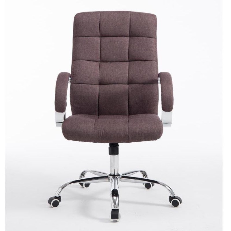 Sillón de oficina LISBOA TELA, estructura metálica, en color Gris Claro