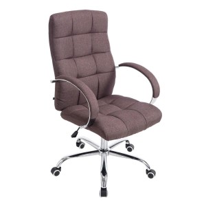 Sillón de oficina LISBOA TELA, estructura metálica, en color Gris Claro