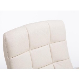 Sillón de oficina LISBOA TELA, estructura metálica, en color Gris Claro