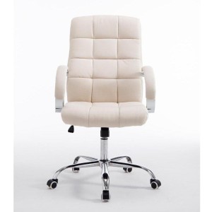 Sillón de oficina LISBOA TELA, estructura metálica, en color Gris Claro