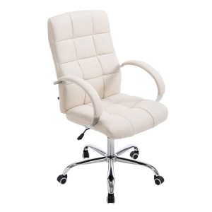 Sillón de oficina LISBOA TELA, estructura metálica, en color Gris Claro