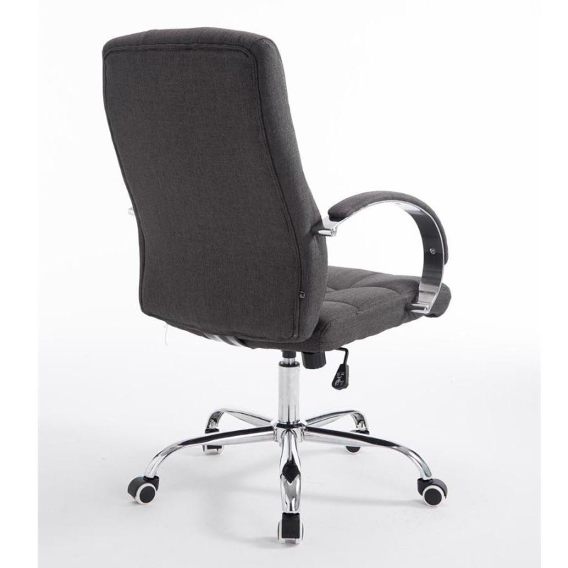 Sillón de oficina LISBOA TELA, estructura metálica, en color Gris Claro