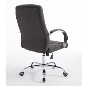 Sillón de oficina LISBOA TELA, estructura metálica, en color Gris Claro