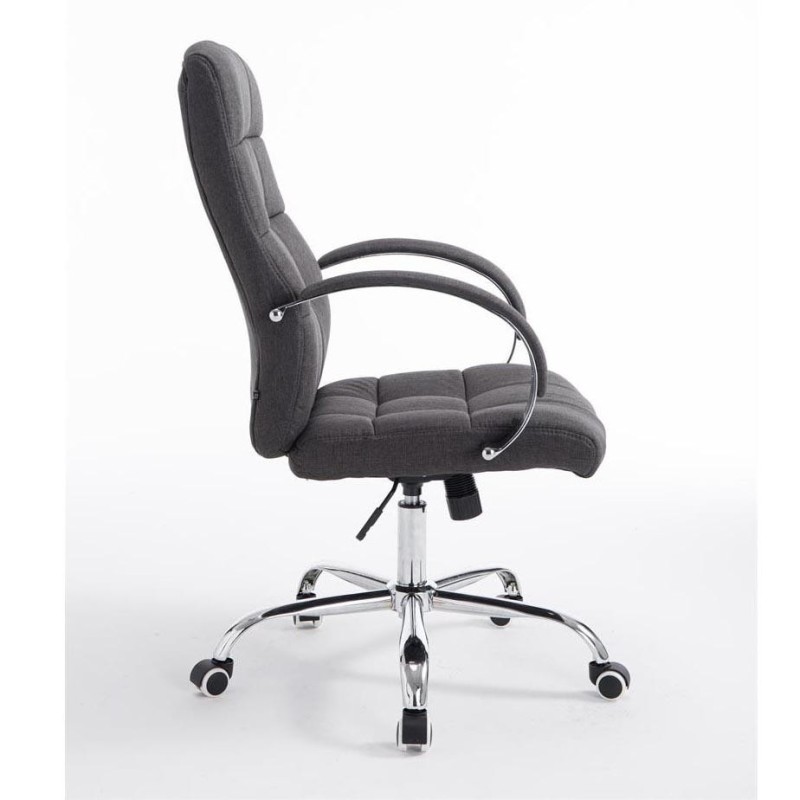 Sillón de oficina LISBOA TELA, estructura metálica, en color Gris Claro