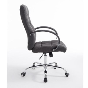 Sillón de oficina LISBOA TELA, estructura metálica, en color Gris Claro