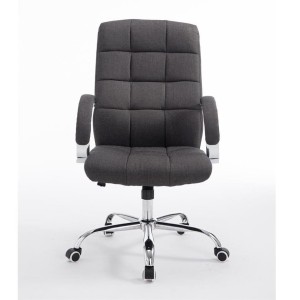 Sillón de oficina LISBOA TELA, estructura metálica, en color Gris Claro