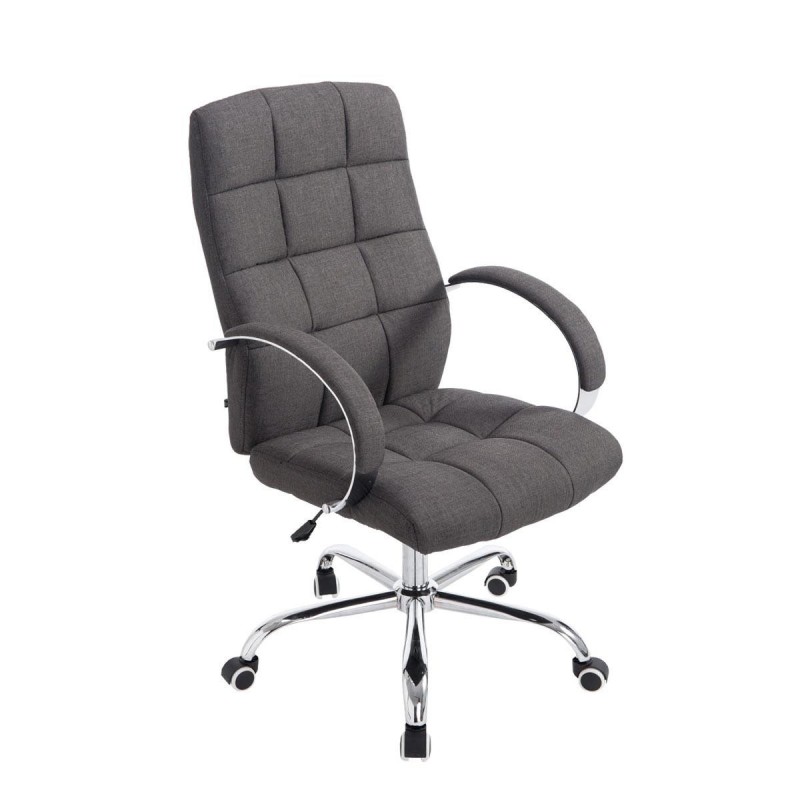 Sillón de oficina LISBOA TELA, estructura metálica, en color Gris Claro