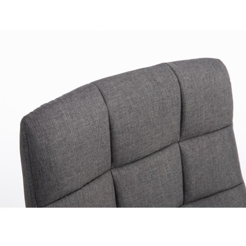 Sillón de oficina LISBOA TELA, estructura metálica, en color Gris Claro