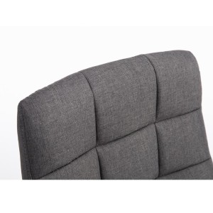 Sillón de oficina LISBOA TELA, estructura metálica, en color Gris Claro