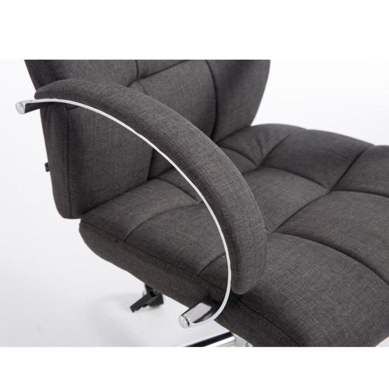 Sillón de oficina LISBOA TELA, estructura metálica, en color Gris Claro