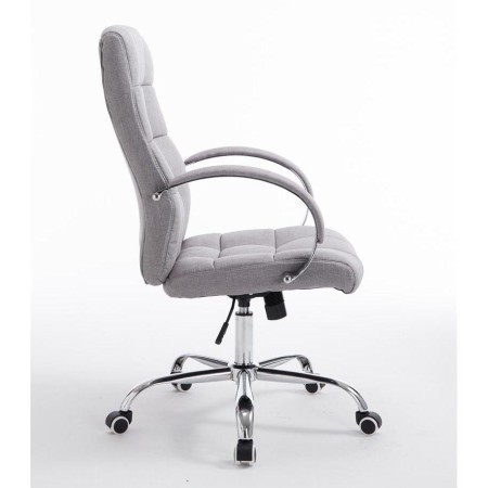 Sillón de oficina LISBOA TELA, estructura metálica, en color Gris Claro 2