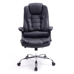 Sillón de Oficina SAN ANTONIO, Resistente hasta 150 kg, Gran acolchado, color Negro