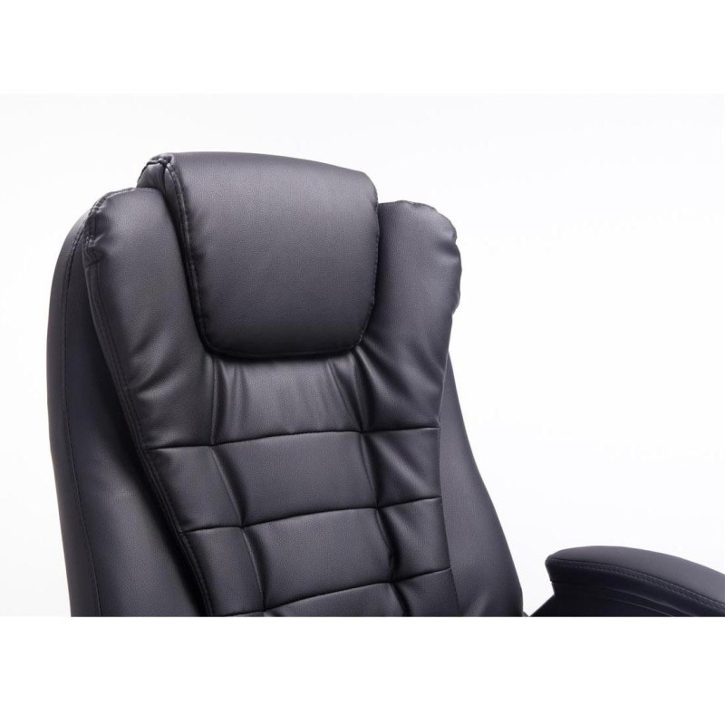 Sillón de Oficina SAN ANTONIO, Resistente hasta 150 kg, Gran acolchado, color Negro