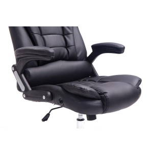 Sillón de Oficina SAN ANTONIO, Resistente hasta 150 kg, Gran acolchado, color Negro