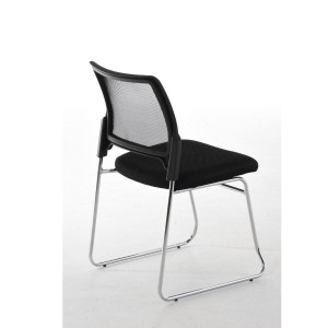 Silla de confidente CRANTON apilable, en tela y malla negro