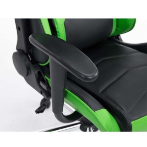 Silla gaming ZELDA, reclinable, con cojines, en piel color negro