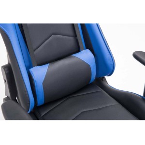 Silla gaming ZELDA, reclinable, con cojines, en piel color negro