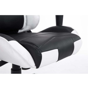 Silla gaming ZELDA, reclinable, con cojines, en piel color negro