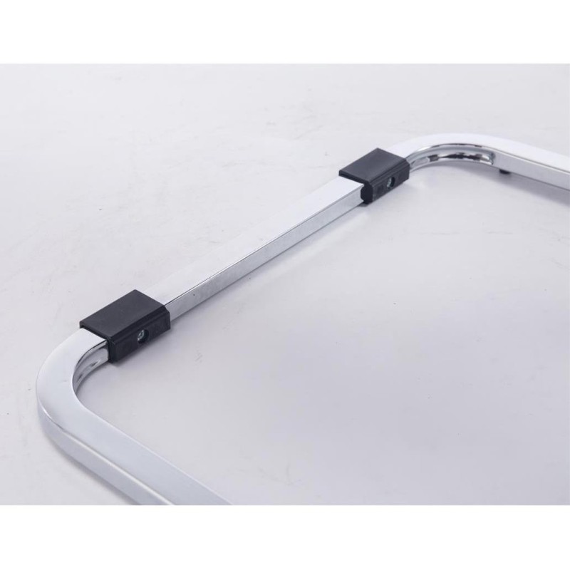 Silla de confidente MAEL, gran acolchado en piel color negro