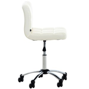 Silla / Taburete de Oficina LUKE en Piel color Blanco