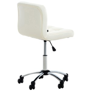 Silla / Taburete de Oficina LUKE en Piel color Blanco