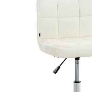 Silla / Taburete de Oficina LUKE en Piel color Blanco